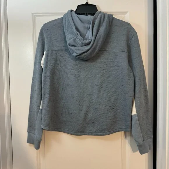 Light Blue Adidas Cropped Hoodie Size S - Picture 2 of 3